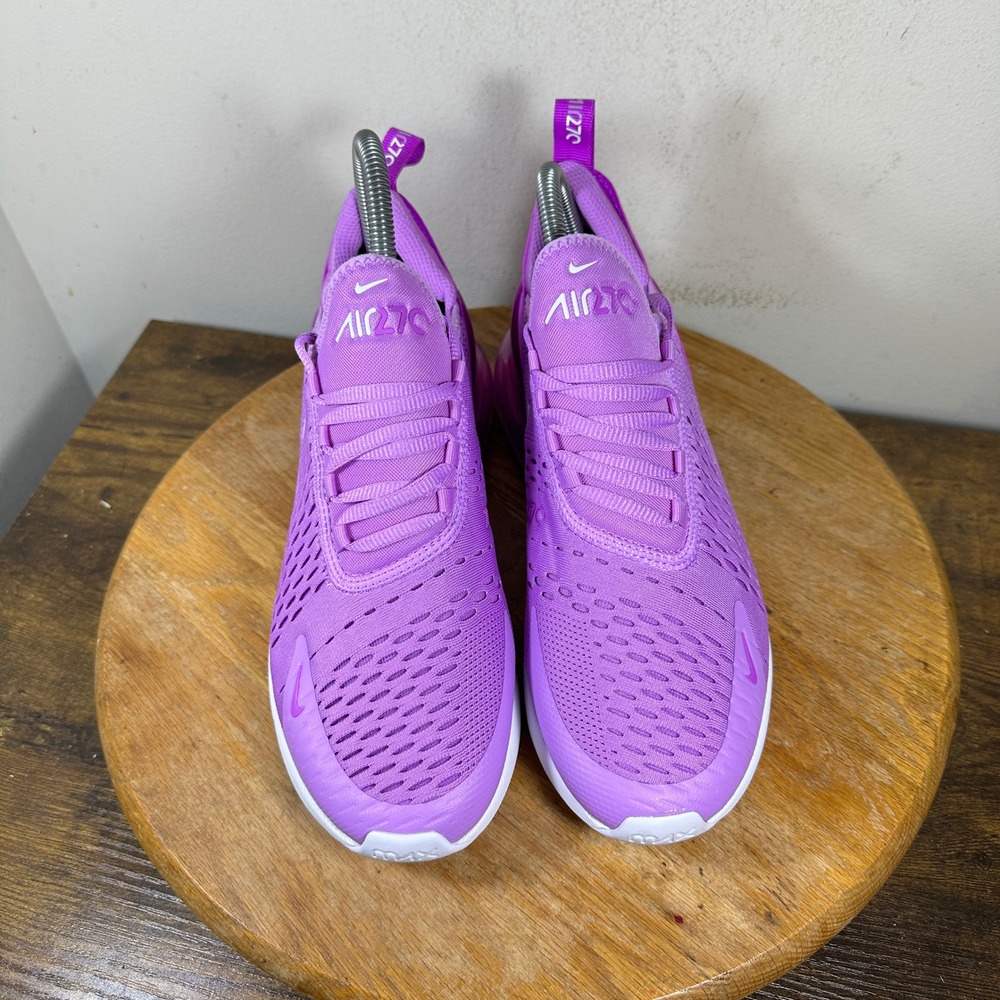 Nike Air Max 270 GS Beyond Pink Purple Running Shoes 943345-501 Size 7Y 8.5 Wmns - Picture 6 of 8